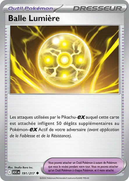 Balle Lumière (ASC 191/217) - ME02.5 Héros Transcendants - Carte Pokémon