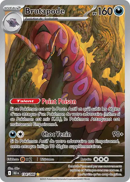 Brutapode (BLK 134/086) - Foudre Noire - Carte Pokémon EV10.5