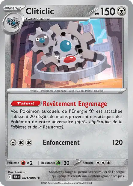 Cliticlic (BLK 063) - Foudre Noire - Carte Pokémon EV10.5