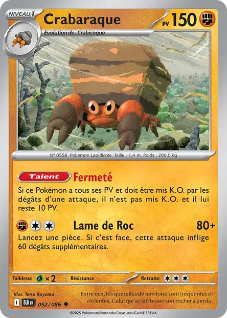 Crabaraque (BLK 052) - Foudre Noire - Carte Pokémon EV10.5