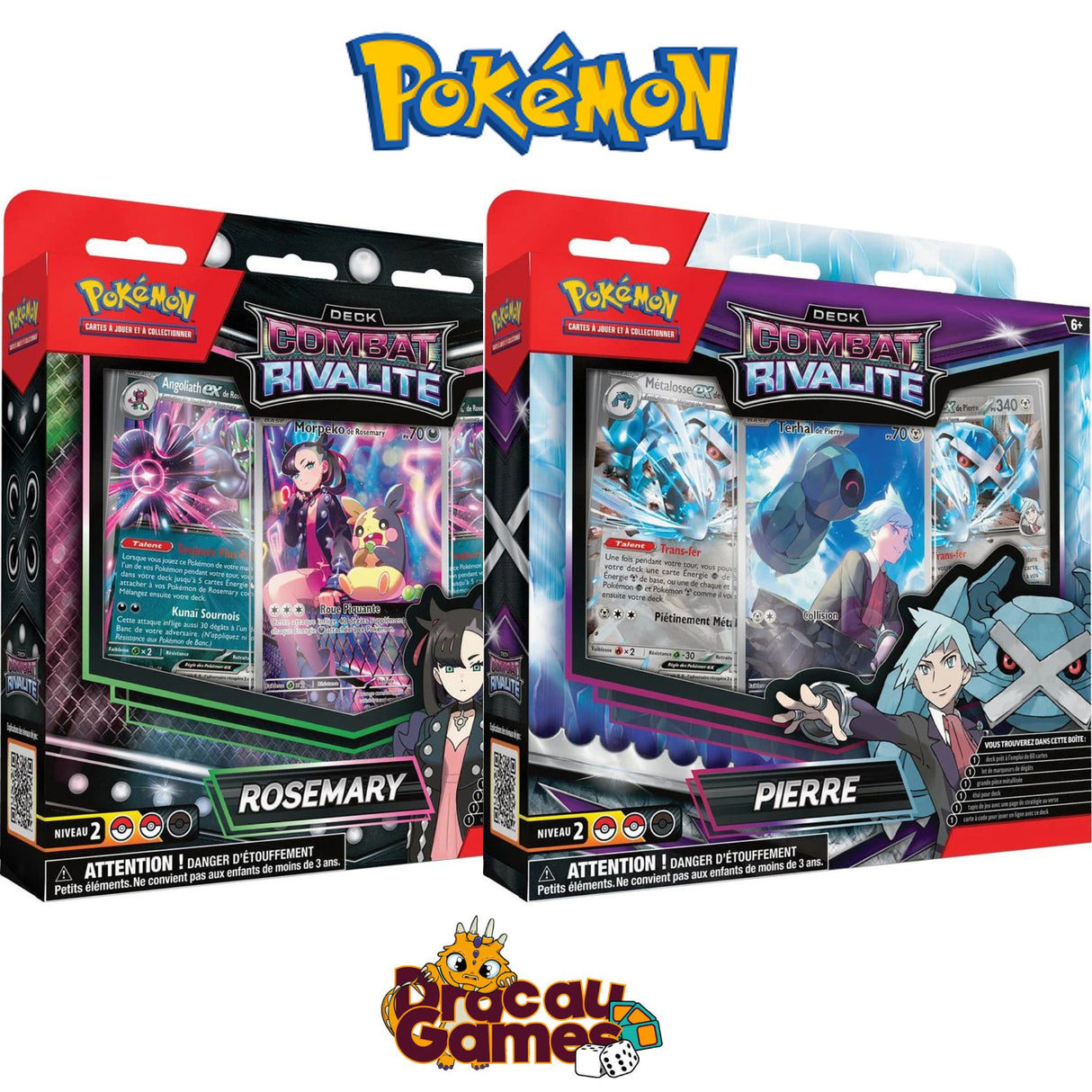 Pokémon - Lot de 2 Decks Combat Rivalité : Morpeko de Rosemary & Terhal de Pierre