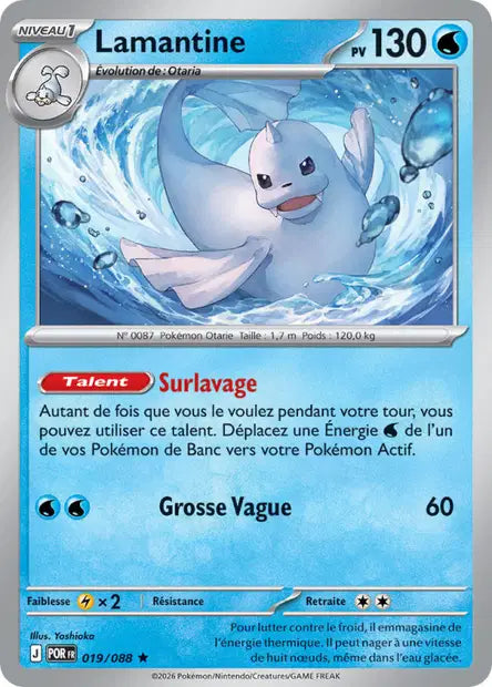 Lamantine (POR 019/088) - ME03 Équilibre Parfait - Carte Pokémon