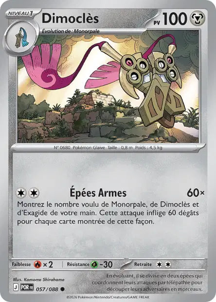 Dimoclès (POR 057/088) - ME03 Équilibre Parfait - Carte Pokémon