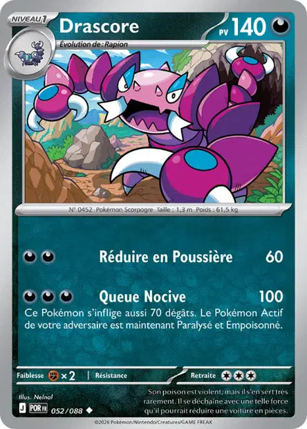 Drascore (POR 052/088) - ME03 Équilibre Parfait - Carte Pokémon