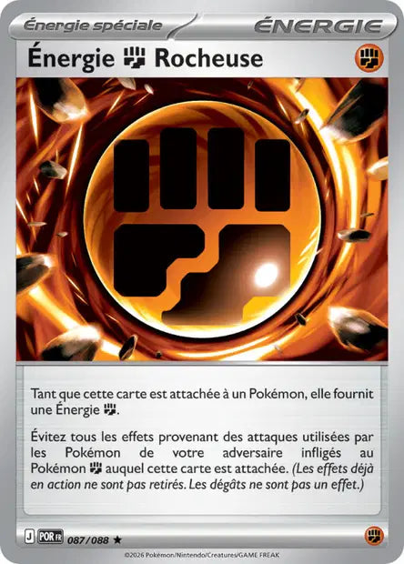 Énergie Combat Rocheuse (POR 087/088) - ME03 Équilibre Parfait - Carte Pokémon