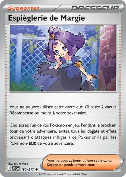 Espièglerie de Margie (ASC 180/217) - ME02.5 Héros Transcendants - Carte Pokémon