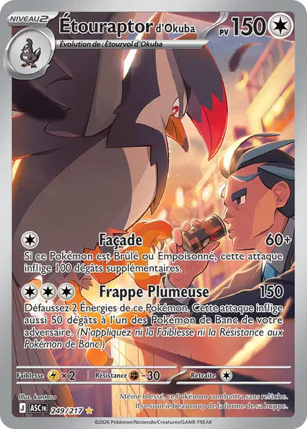 Étouraptor d'Okuba (ASC 249/217) - ME02.5 Héros Transcendants - Carte Pokémon