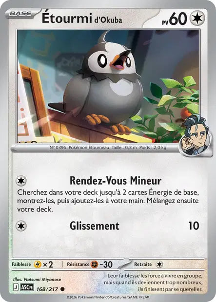 Étourmi d'Okuba (ASC 168/217) - ME02.5 Héros Transcendants - Carte Pokémon - DracauGames