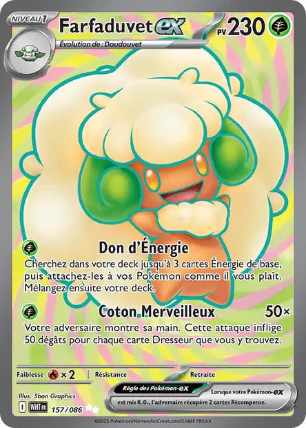 Farfaduvet ex (WHT 157/086) - Flamme Blanche - Carte Pokémon EV10.5