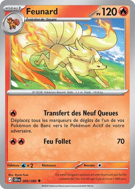 Feunard (CRI 009/086) - ME04 Chaos Ascendant - Carte Pokémon - DracauGames