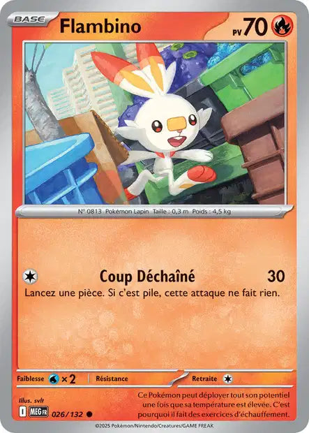 Flambino (MEG 026/132) - Méga-Évolutions - Carte Pokémon ME01