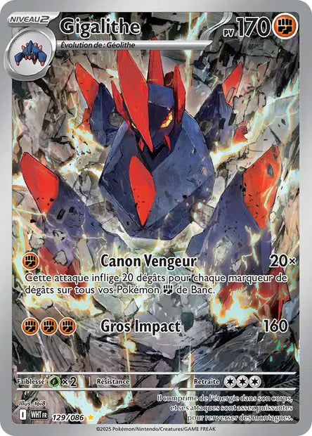 Gigalithe (WHT 129/086) - Flamme Blanche - Carte Pokémon EV10.5