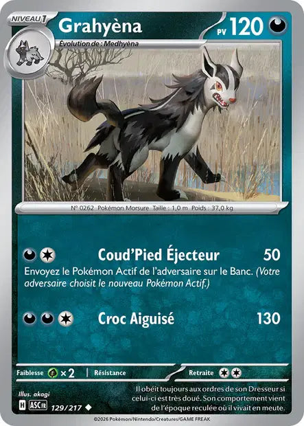 Grahyèna (ASC 129/217) - ME02.5 Héros Transcendants - Carte Pokémon