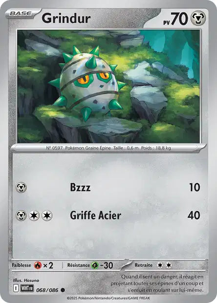 Grindur (WHT 068/086) - Flamme Blanche - Carte Pokémon EV10.5