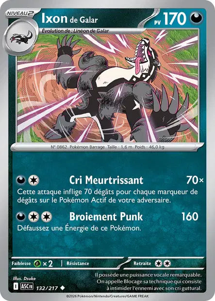 Ixon de Galar (ASC 132/217) - ME02.5 Héros Transcendants - Carte Pokémon
