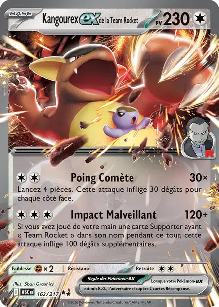 Kangourex ex de la Team Rocket (ASC 162/217) - ME02.5 Héros Transcendants - Carte Pokémon