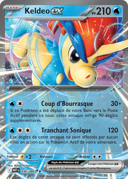 Keldeo ex (WHT 030/086) - Flamme Blanche - Carte Pokémon EV10.5