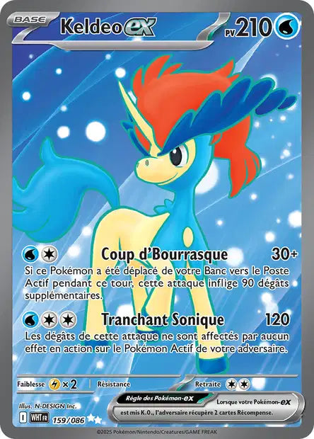 Keldeo ex (WHT 159/086) - Flamme Blanche - Carte Pokémon EV10.5