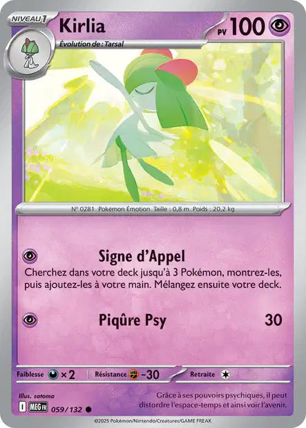 Kirlia (MEG 059/132) - Méga-Évolutions - Carte Pokémon ME01