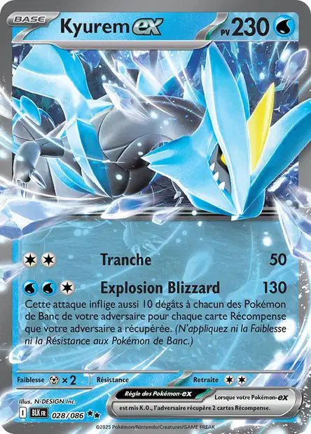 Kyurem ex (BLK 028/086) - Foudre Noire - Carte Pokémon EV10.5