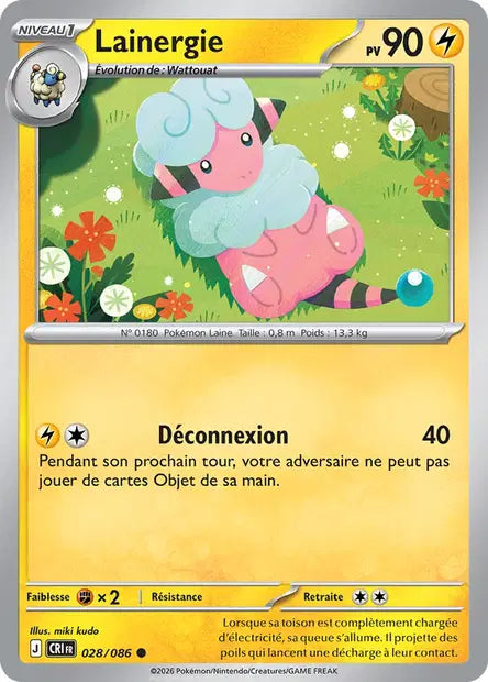 Lainergie (CRI 028/086) - ME04 Chaos Ascendant - Carte Pokémon - DracauGames