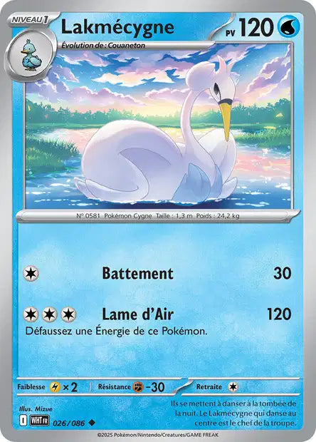 Lakmécygne (WHT 026/086) - Flamme Blanche - Carte Pokémon EV10.5