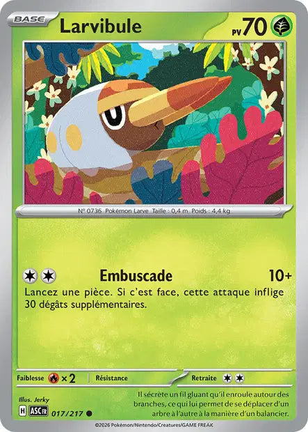 Larvibule (ASC 017/217) - ME02.5 Héros Transcendants - Carte Pokémon - DracauGames