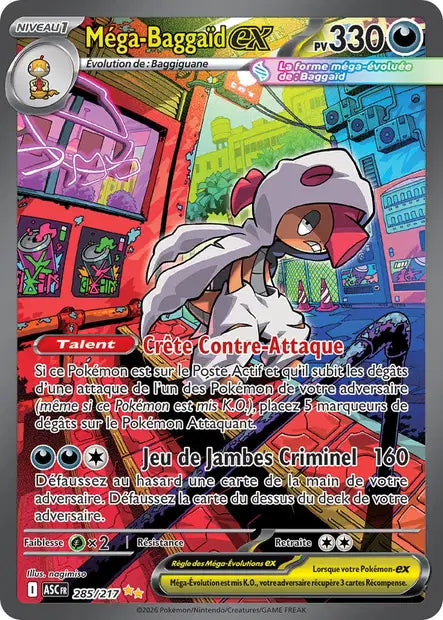 Mega Baggaïd ex (ASC 285/217) - ME02.5 Héros Transcendants - Carte Pokémon