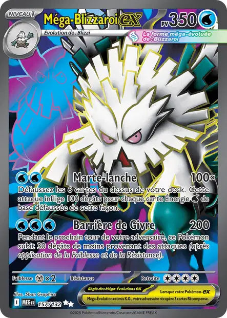 Mega Blizzaroi ex (MEG 157/132) - Méga-Évolutions - Carte Pokémon ME01