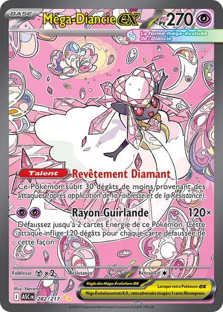 Mega Diancie ex (ASC 282/217) - ME02.5 Héros Transcendants - Carte Pokémon
