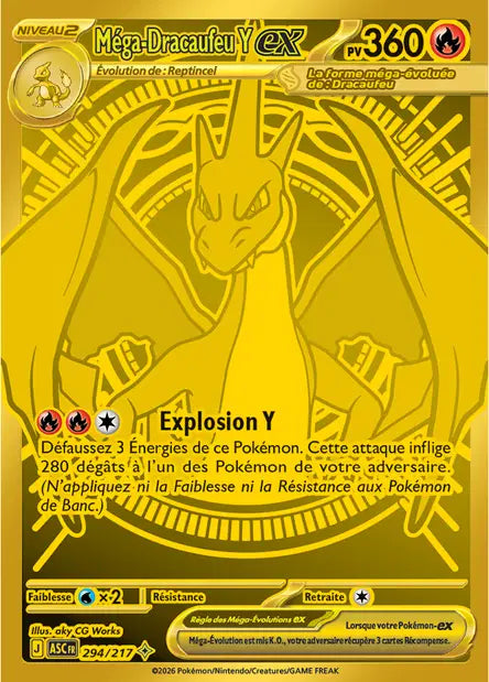 Mega Dracaufeu Y ex (ASC 294/217) - ME02.5 Héros Transcendants - Carte Pokémon