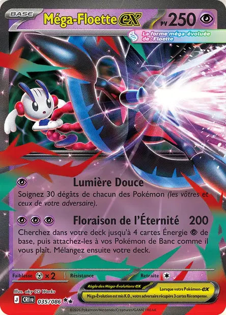 Méga-Floette ex (CRI 035/086) - ME04 Chaos Ascendant - Carte Pokémon - DracauGames