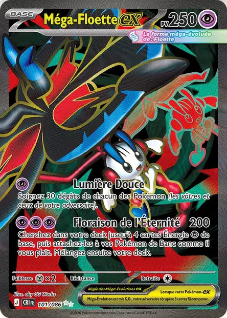 Méga-Floette ex (CRI 101/086) - ME04 Chaos Ascendant - Carte Pokémon - DracauGames