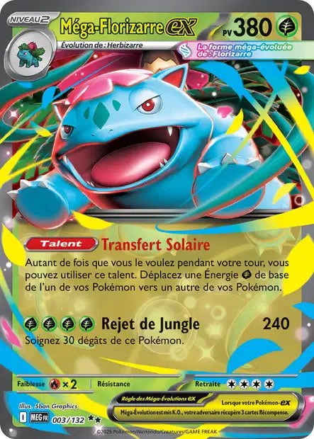 Mega Florizarre ex (MEG 003/132) - Méga-Évolutions - Carte Pokémon ME01