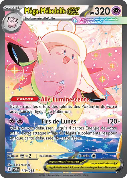 Méga-Mélodelfe ex (POR 119/088) - ME03 Équilibre Parfait - Carte Pokémon