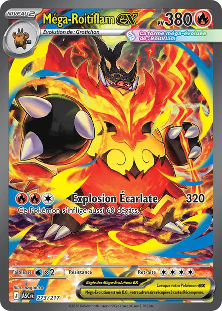 Mega Roitiflam ex (ASC 273/217) - ME02.5 Héros Transcendants - Carte Pokémon