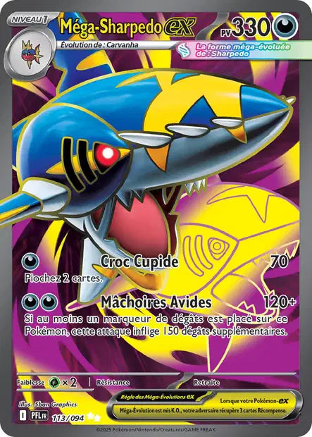 Méga-Sharpedo ex (PFL 113/094) - ME02 Flammes Fantasmagoriques - Carte Pokémon