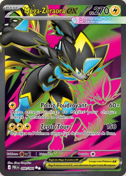 Pokémon - ME05 Nuit Noire - Méga-Zeraora ex (PBL 098/084)