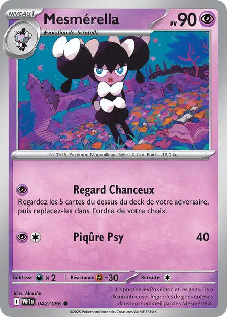 Mesmérella (WHT 042/086) - Flamme Blanche - Carte Pokémon EV10.5