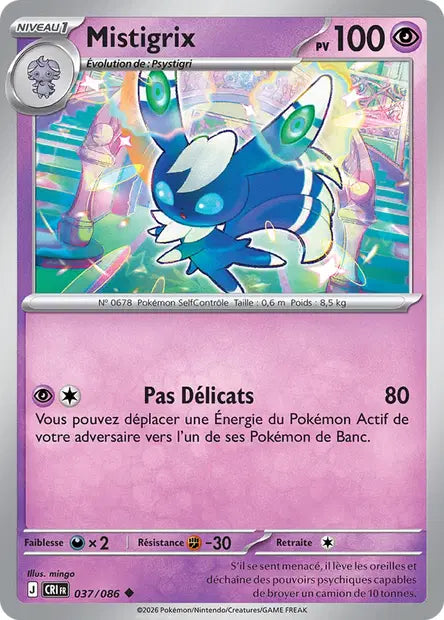 Mistigrix (CRI 037/086) - ME04 Chaos Ascendant - Carte Pokémon - DracauGames