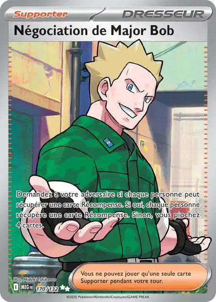 Négociation de Major Bob (MEG 170/132) - Méga-Évolutions - Carte Pokémon ME01