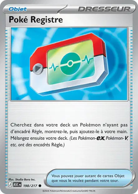 Poké Registre (ASC 198/217) - ME02.5 Héros Transcendants - Carte Pokémon