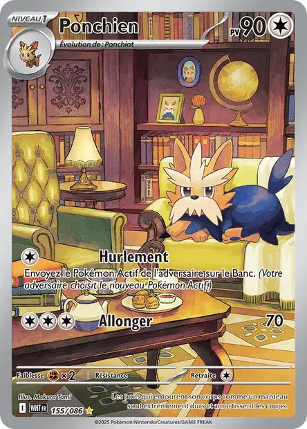 Ponchien (WHT 155/086) - Flamme Blanche - Carte Pokémon EV10.5