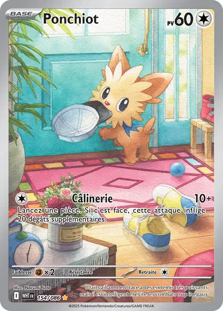 Ponchiot (WHT 154/086) - Flamme Blanche - Carte Pokémon EV10.5