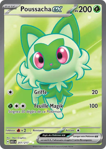 Poussacha ex (ASC 251/217) - ME02.5 Héros Transcendants - Carte Pokémon