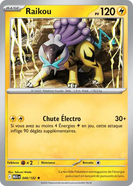 Raikou (MEG 048/132) - Méga-Évolutions - Carte Pokémon ME01