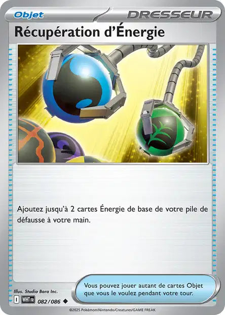 Récupération d'Énergie (WHT 082/086) - Flamme Blanche - Carte Pokémon EV10.5