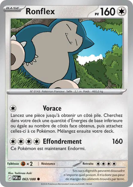 Ronflex (POR 063/088) - ME03 Équilibre Parfait - Carte Pokémon