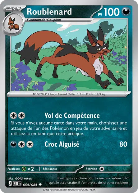 Pokémon - ME05 Nuit Noire - Roublenard (PBL 054/084)