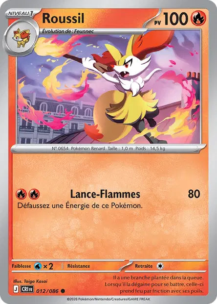 Roussil (CRI 012/086) - ME04 Chaos Ascendant - Carte Pokémon - DracauGames